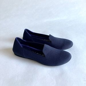 Rothy’s Navy 100% Recycled Canvas Rubber Sole Loafers size 5